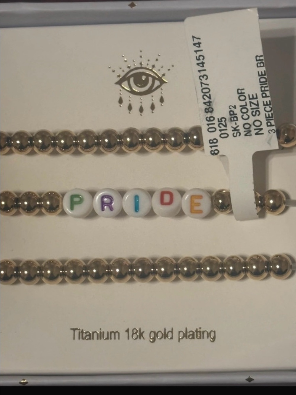 Eye Candy LA Three-Piece Pride Bracelet Set New With Tags